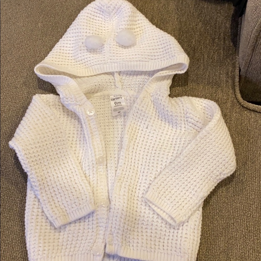 White baby sweater